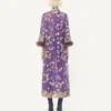 Vestido de gasa bordado con plumas Vestido de gasa bordado con plumas