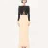 Vestido largo Cady Couture con plumas Vestido largo Cady Couture con plumas