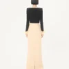 Vestido largo Cady Couture con plumas Vestido largo Cady Couture con plumas