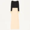 Vestido largo Cady Couture con plumas Vestido largo Cady Couture con plumas