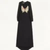 Vestido largo de georgette bordado Vestido largo de georgette bordado