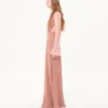 Vestido largo de georgette claro Vestido largo de georgette claro