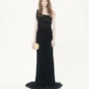 VESTIDO LARGO DE GEORGETTE LIGERO BORDADO VESTIDO LARGO DE GEORGETTE LIGERO BORDADO