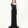 VESTIDO LARGO DE GEORGETTE LIGERO BORDADO VESTIDO LARGO DE GEORGETTE LIGERO BORDADO
