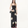 Vestido largo en crepé de China jacquard Apres L’Hiver Lilium Vestido largo en crepé de China jacquard Apres L’Hiver Lilium