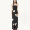 Vestido largo en crepé de China jacquard Apres L’Hiver Lilium Vestido largo en crepé de China jacquard Apres L’Hiver Lilium
