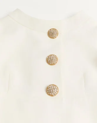 Vestido midi de crepé couture