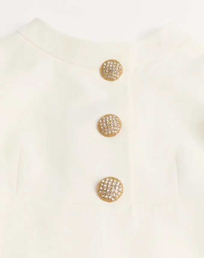 Vestido midi de crepé couture