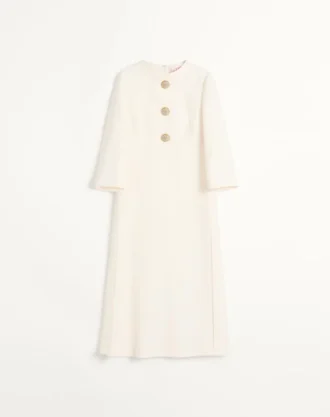 Vestido midi de crepé couture