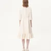 Vestido midi de crepé couture