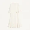 Vestido midi de crepé couture