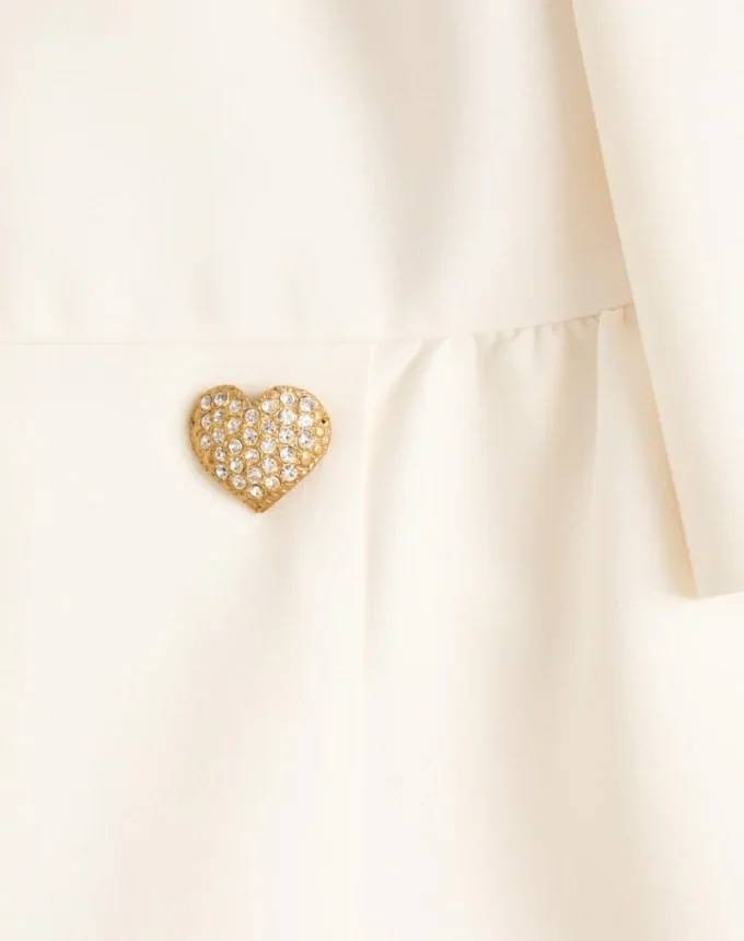 Vestido midi de crepé couture
