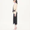 Vestido midi de crepé de lana