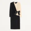 Vestido midi de crepé de lana