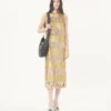 Vestido midi Illusione de tul bordado Vestido midi Illusione de tul bordado