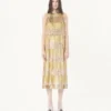 Vestido midi Illusione de tul bordado Vestido midi Illusione de tul bordado