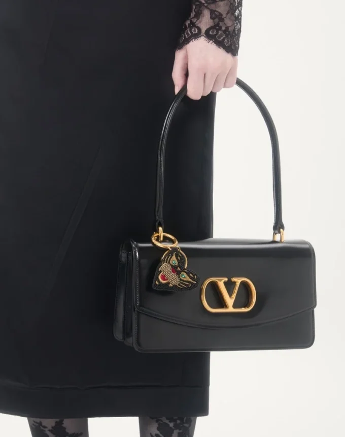 VG Coeur De Chat Colgante para bolso con llavero en napa, cuentas y cristales VG Coeur De Chat Colgante para bolso con llavero en napa, cuentas y cristales
