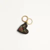 VG Coeur De Chat Colgante para bolso con llavero en napa, cuentas y cristales VG Coeur De Chat Colgante para bolso con llavero en napa, cuentas y cristales