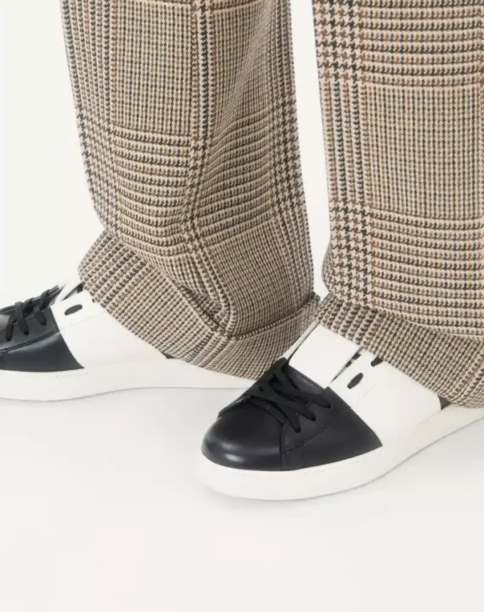 Zapatillas abiertas de piel de becerro