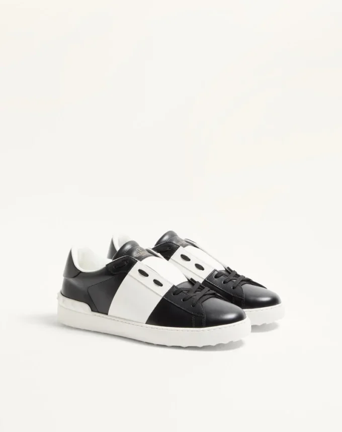 Zapatillas abiertas de piel de becerro