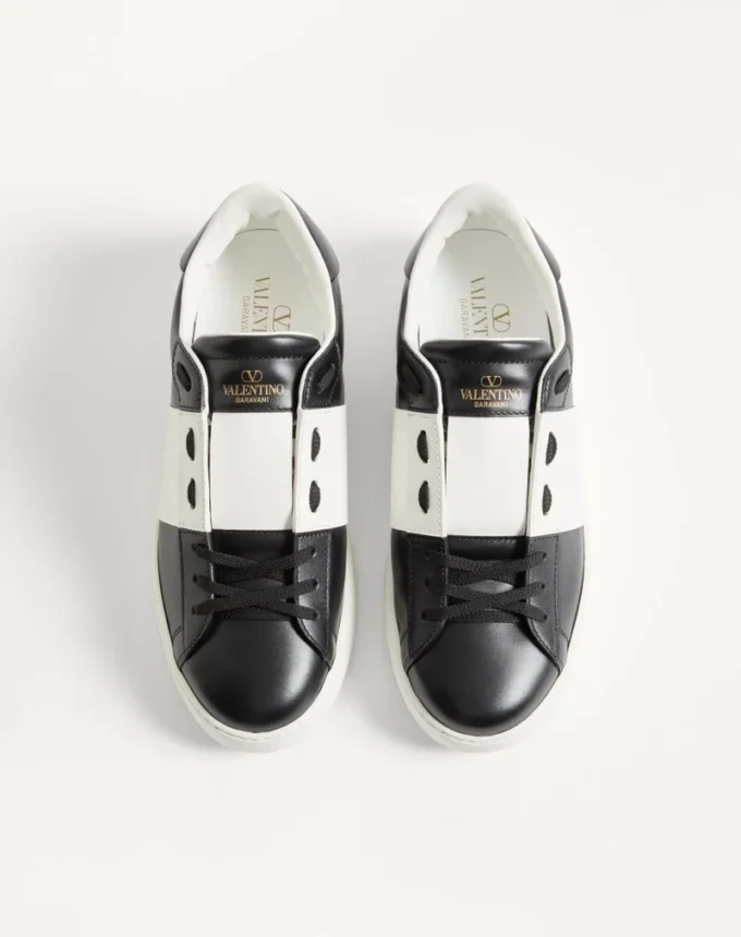 Zapatillas abiertas de piel de becerro