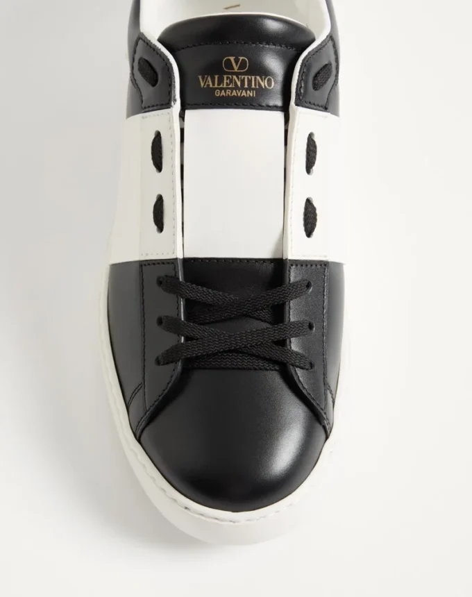 Zapatillas abiertas de piel de becerro