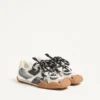 Zapatillas Amphibia en piel de becerro engomada y napa laminada Zapatillas Amphibia en piel de becerro engomada y napa laminada