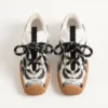 Zapatillas Amphibia en piel de becerro engomada y napa laminada Zapatillas Amphibia en piel de becerro engomada y napa laminada