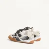 Zapatillas Amphibia en piel de becerro engomada y napa laminada Zapatillas Amphibia en piel de becerro engomada y napa laminada