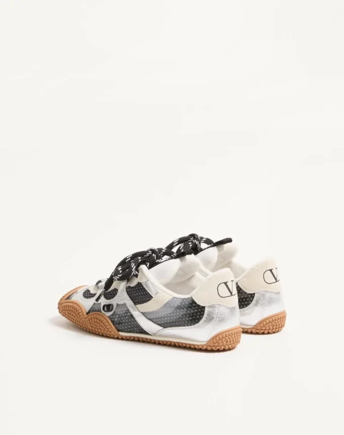 Zapatillas Amphibia en piel de becerro engomada y napa laminada Zapatillas Amphibia en piel de becerro engomada y napa laminada