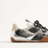 Zapatillas Amphibia en piel de becerro engomada y napa laminada Zapatillas Amphibia en piel de becerro engomada y napa laminada