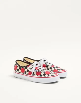 Zapatillas bajas de tela Valentino Garavani y Vans con estampado de damero VLogo y detalle de lunares