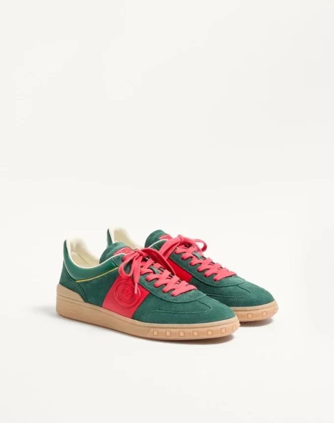 Zapatillas bajas Upvillage en piel serrada y piel de becerro napa Zapatillas bajas Upvillage en piel serrada y piel de becerro napa