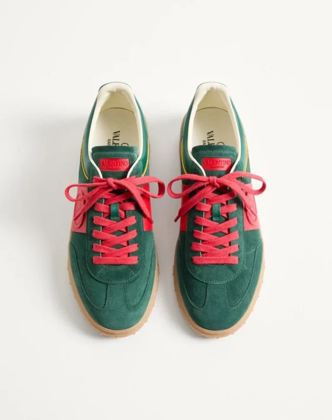 Zapatillas bajas Upvillage en piel serrada y piel de becerro napa Zapatillas bajas Upvillage en piel serrada y piel de becerro napa