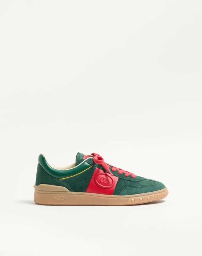 Zapatillas bajas Upvillage en piel serrada y piel de becerro napa Zapatillas bajas Upvillage en piel serrada y piel de becerro napa