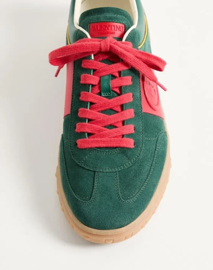 Zapatillas bajas Upvillage en piel serrada y piel de becerro napa Zapatillas bajas Upvillage en piel serrada y piel de becerro napa