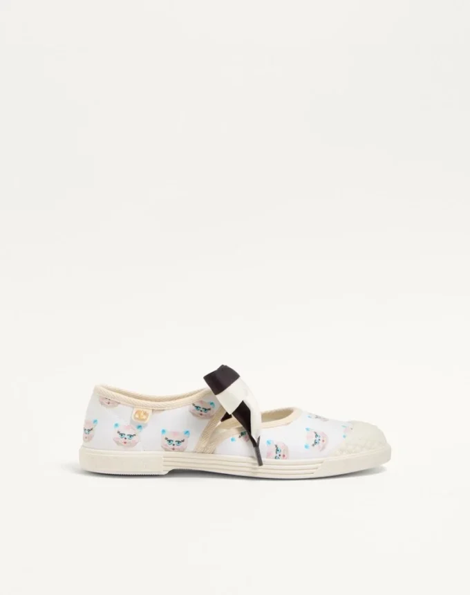 Zapatillas de tela tipo bailarina Bay By Bay con estampado Le Chat De La Maison