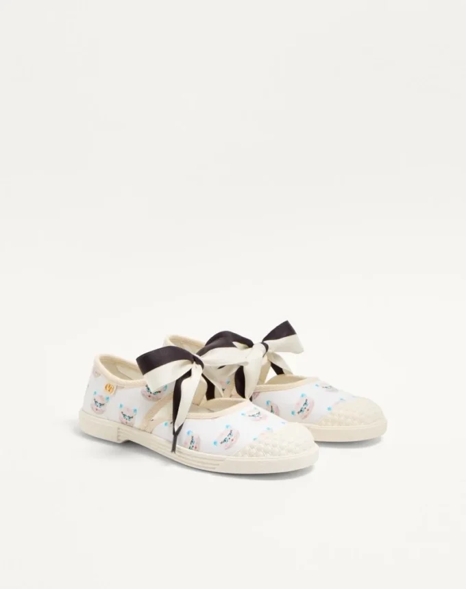 Zapatillas de tela tipo bailarina Bay By Bay con estampado Le Chat De La Maison