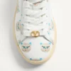 Zapatillas Royco de piel de becerro napa con motivo Le Chat De La Maison Zapatillas Royco de piel de becerro napa con motivo Le Chat De La Maison