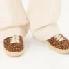 Zapatillas Royco en piel de becerro con estampado Fauve Eclat y piel de becerro napa Zapatillas Royco en piel de becerro con estampado Fauve Eclat y piel de becerro napa