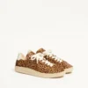 Zapatillas Royco en piel de becerro con estampado Fauve Eclat y piel de becerro napa Zapatillas Royco en piel de becerro con estampado Fauve Eclat y piel de becerro napa