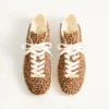 Zapatillas Royco en piel de becerro con estampado Fauve Eclat y piel de becerro napa Zapatillas Royco en piel de becerro con estampado Fauve Eclat y piel de becerro napa