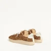 Zapatillas Royco en piel de becerro con estampado Fauve Eclat y piel de becerro napa Zapatillas Royco en piel de becerro con estampado Fauve Eclat y piel de becerro napa