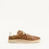 Zapatillas Royco en piel de becerro con estampado Fauve Eclat y piel de becerro napa Zapatillas Royco en piel de becerro con estampado Fauve Eclat y piel de becerro napa
