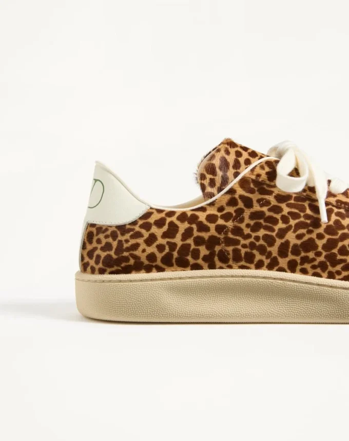 Zapatillas Royco en piel de becerro con estampado Fauve Eclat y piel de becerro napa Zapatillas Royco en piel de becerro con estampado Fauve Eclat y piel de becerro napa