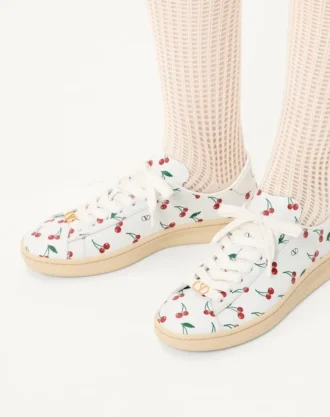 Zapatillas Royco en piel de becerro napa con estampado Cherryfic