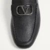 Zapatos de conducir Vlogo Signature de piel de becerro granulada