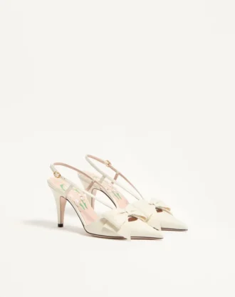Zapatos de salón Bowow con talón abierto en piel de cabrito de 85 mm