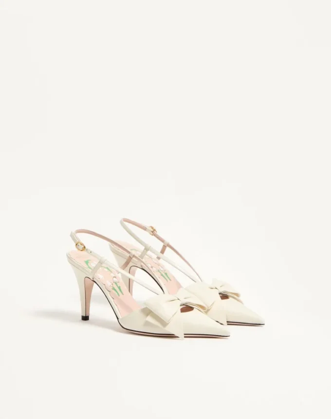 Zapatos de salón Bowow con talón abierto en piel de cabrito de 85 mm Zapatos de salón Bowow con talón abierto en piel de cabrito de 85 mm