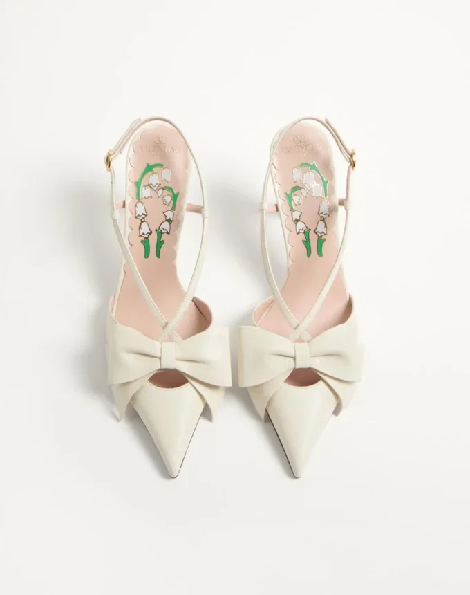 Zapatos de salón Bowow con talón abierto en piel de cabrito de 85 mm Zapatos de salón Bowow con talón abierto en piel de cabrito de 85 mm